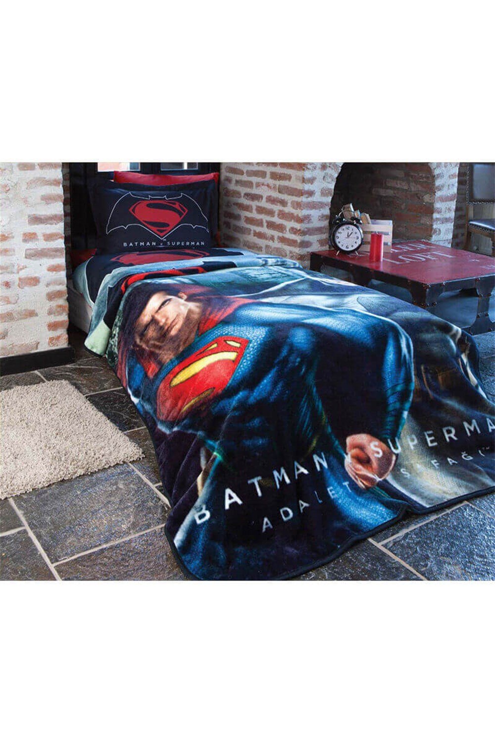 Özdilek Battaniye Tek Kişilik Batman & Superman City 