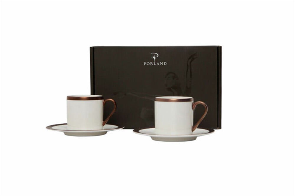 Porland Copper Line Kahve Takımı 4 Parça