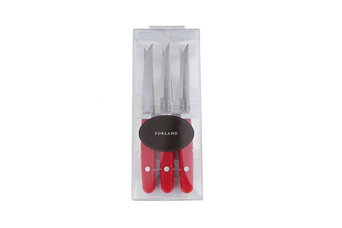 Porland Fruity Kırmızı Meyve Bıçağı 6lı SetPorlandBıçaklar