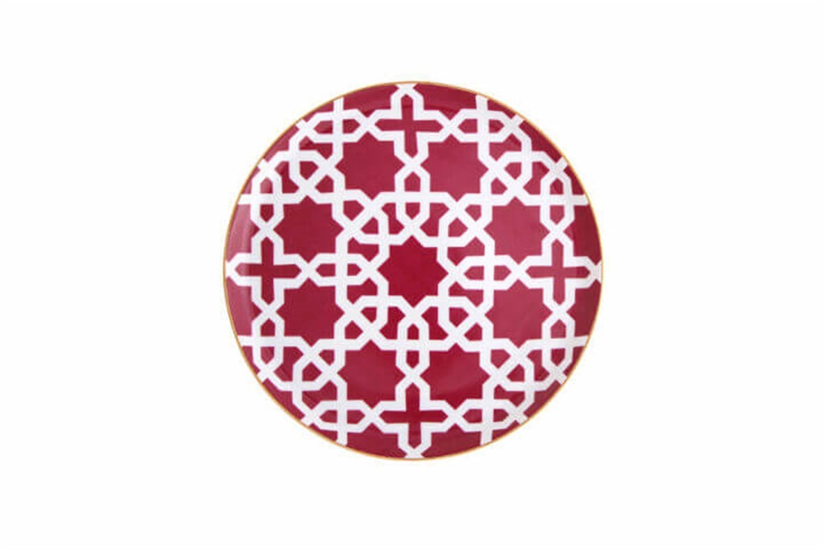 Porland Morocco Desen5 Fuşya Düz Tabak 20cmPorlandTabaklar
