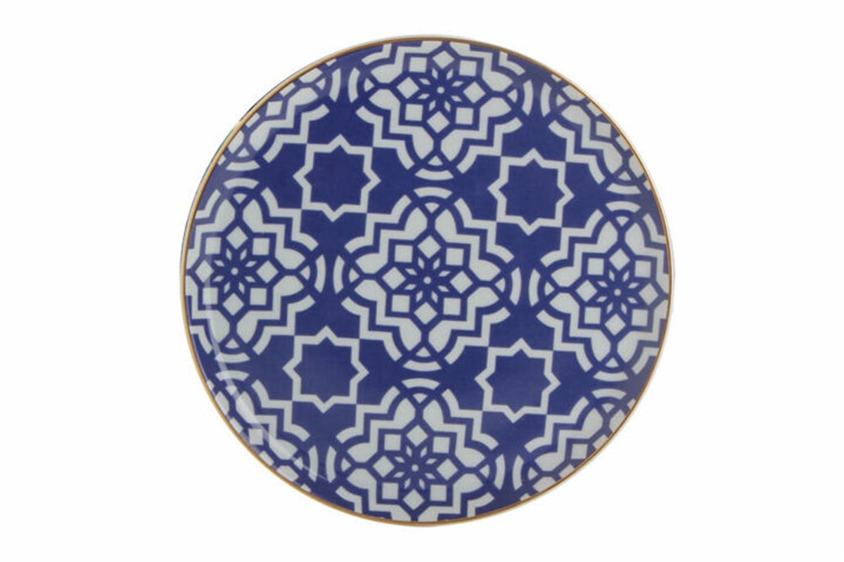 Porland Morocco Desen7 Mor Düz Tabak 20cm