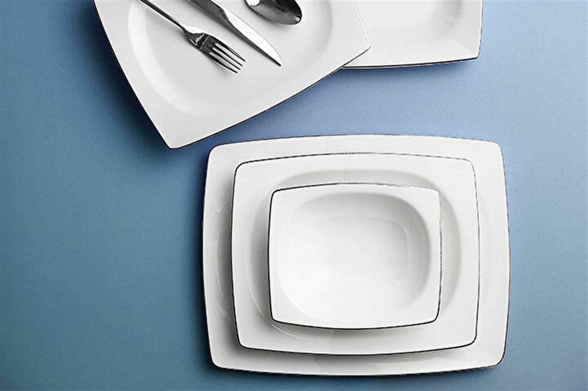 Porland Riva Platin 57 Parça 12 Kişilik Yemek TakımıPorland12 Kişilik Yemek Takımı