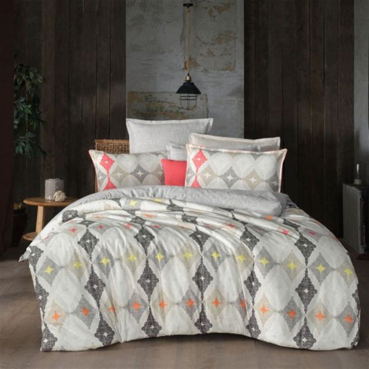 Sarev Elista Flanel Nevresim Takımı Çift Kişilik GriSarevÇift Kişilik Nevresim