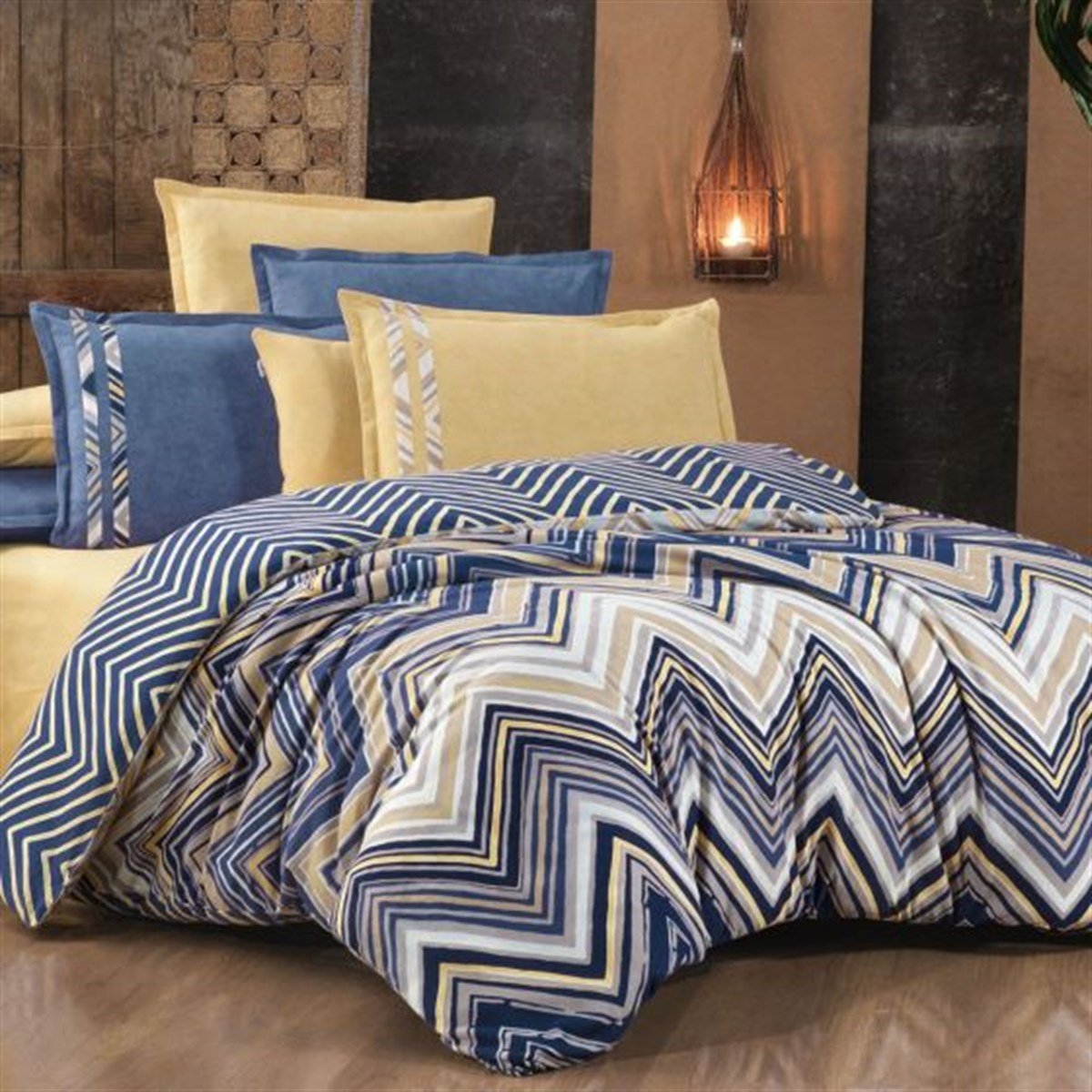 Sarev Maribo Flanel Nevresim Takımı Çift Kişilik MaviSarevÇift Kişilik Nevresim