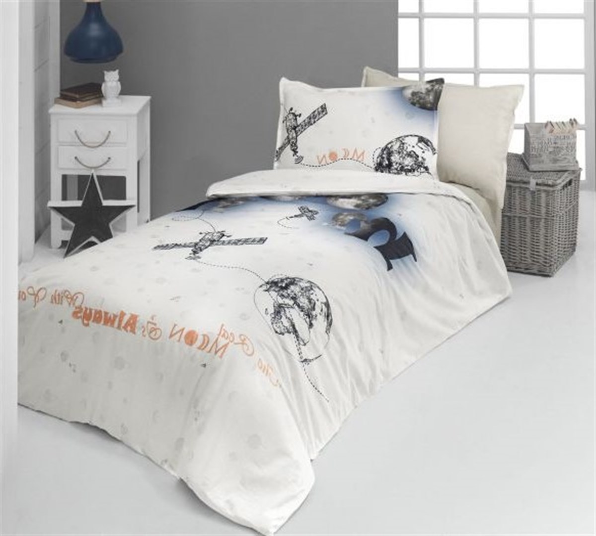 Sarev Moon Dance Poplin Nevresim Takımı Tek Kişilik Varyant1SarevTek Kişilik Nevresim