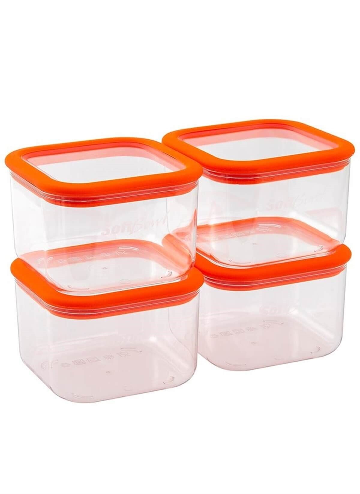 Softbowl Silikon Contalı 4'Lü Saklama Kabı Sft002SoftbowlKavanoz & Saklama Kabı