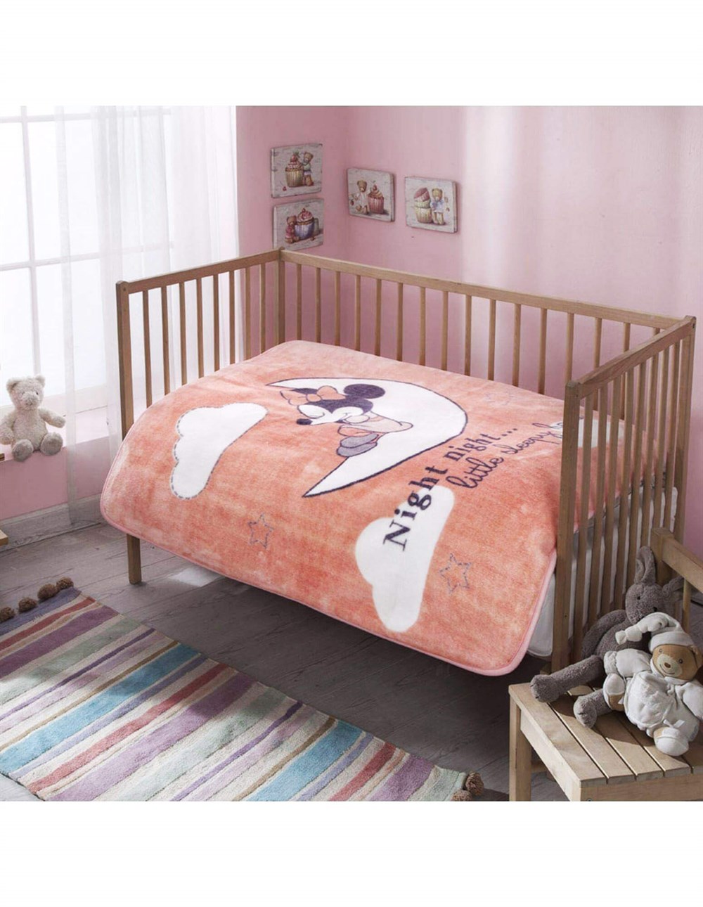 Taç Disney Minnie Sleeply Bebek Battaniyesi