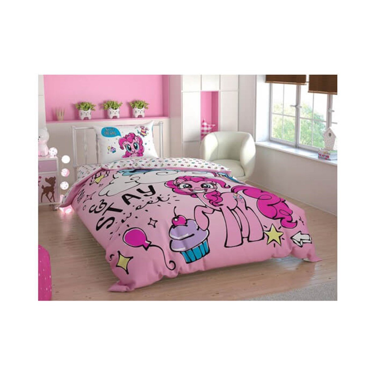 Taç Lisanslı Tek Kişilik Nevresim Takımı My Little PonnyTaçTek Kişilik Nevresim