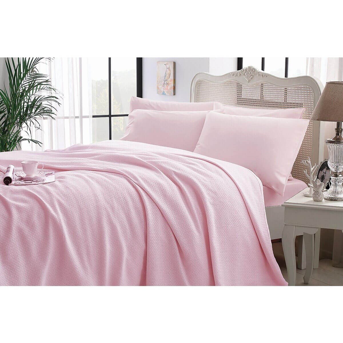 Taç Pike Takımı Iglo Çift Kişilik Pembe 60177513TaçÇift Kişilik Yatak Örtüsü