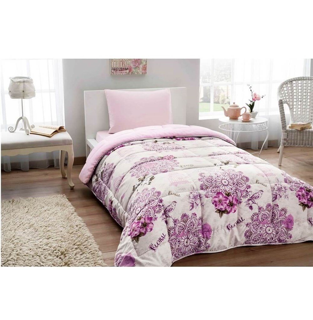 Taç Yorgan Polar Emprime Bella Fuşya