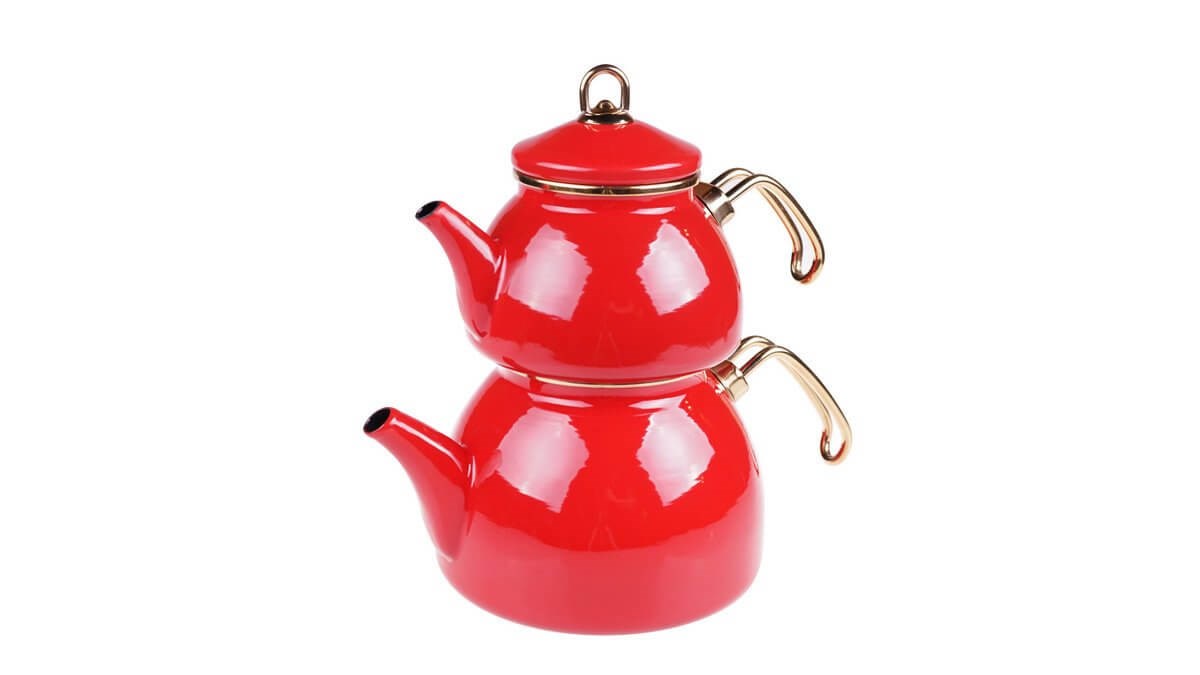  Bambum Sehzade Çaydanlik Takimi KirmiziBambumÇaydanlık