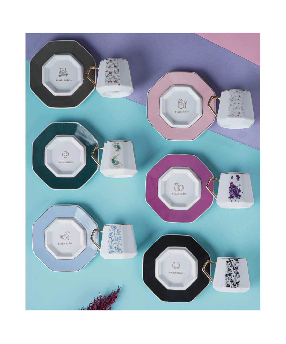 Acar 3 Vakte Kadar 6lı Porselen Kahve Fincan TakımıAcarFincan Takımları