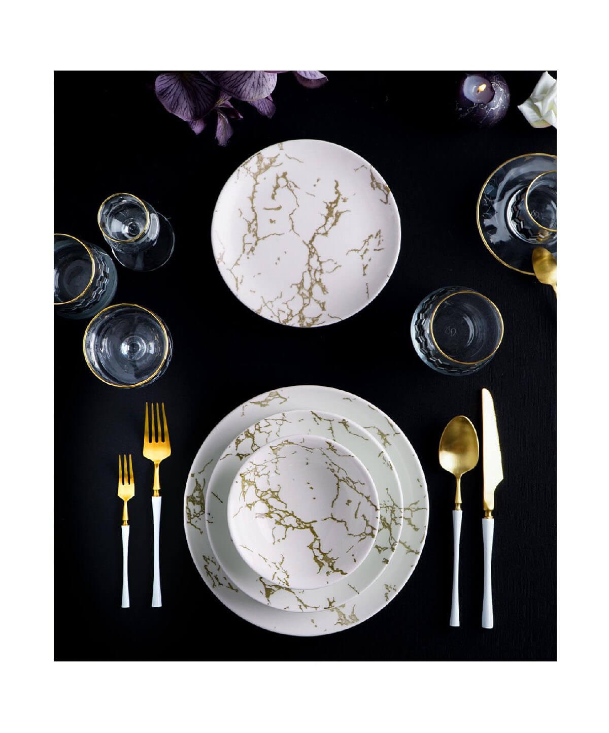 Acar Hira 6 Kişilik 24 Parça Porselen Yemek Takımı - HakiAcar6 Kişilik Yemek Takımı