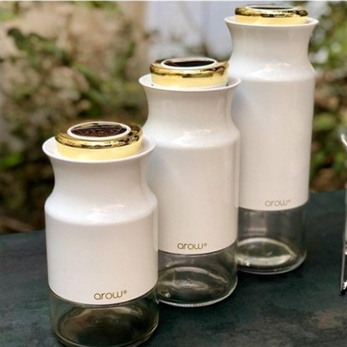 Arow Lady Bakır 3 Lü Beyaz Kavanoz SetiArowBaharatlık