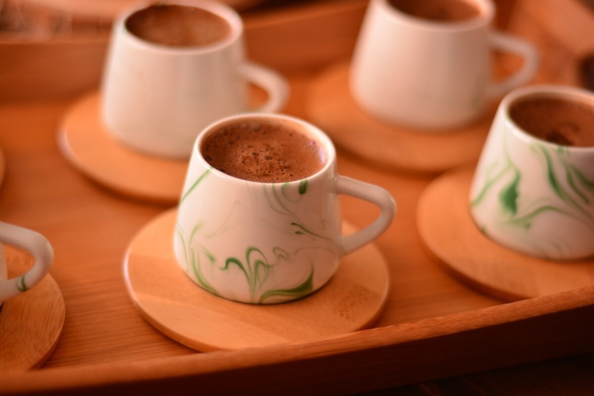 Bambum Ebru 6 Kişilik Kahve Fincan Takımı YeşilBambumServis & Sunum Ürünleri