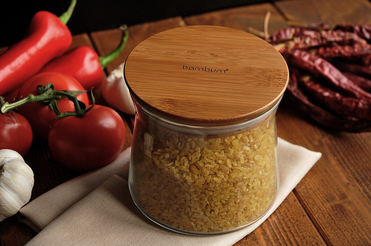 Bambum Olla Cam Saklama Kabı 600 mlBambumKavanoz & Saklama Kabı