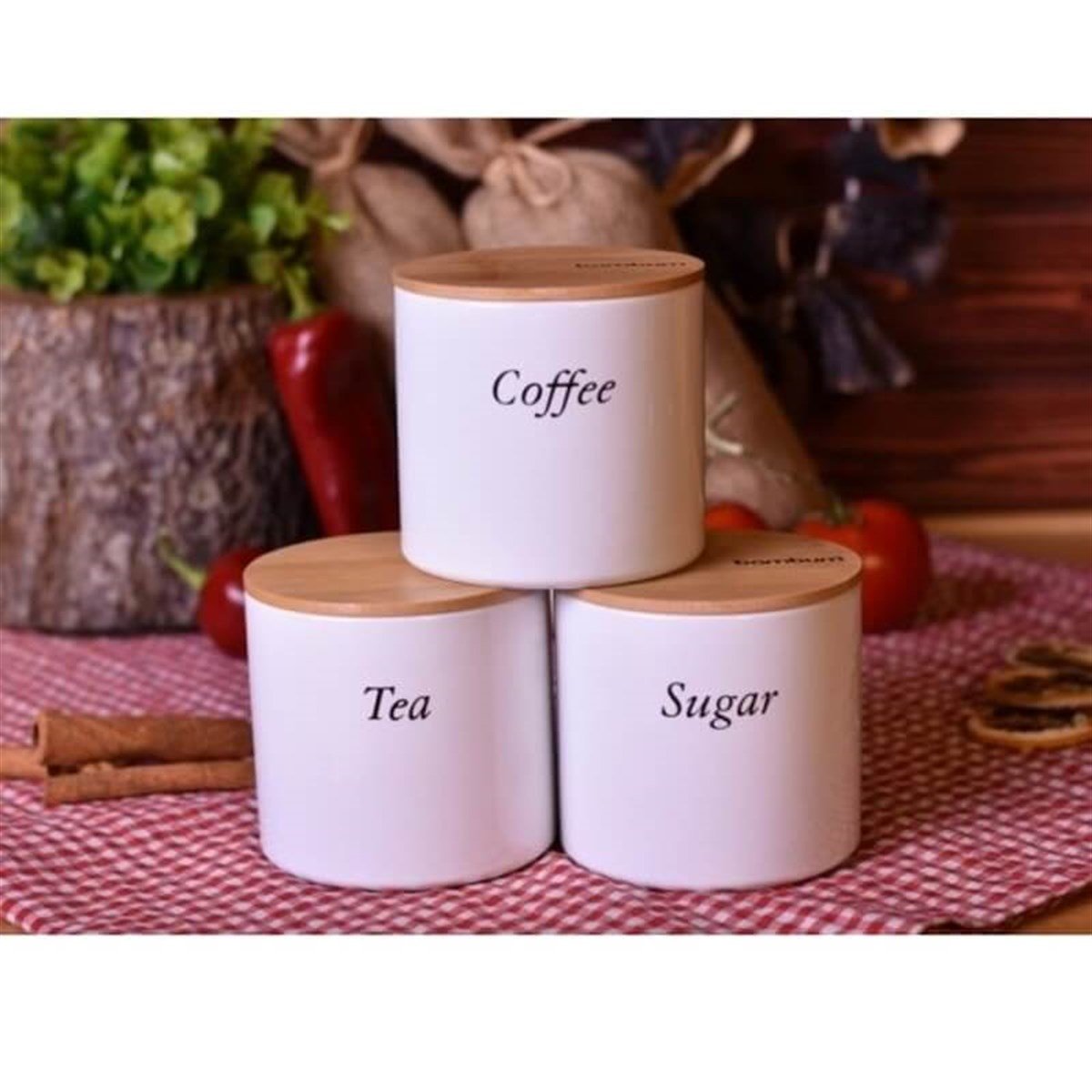 Bambum Sumiko Bambu Kapaklı Saklama Kabı 6 Parça B1610BambumKavanoz & Saklama Kabı