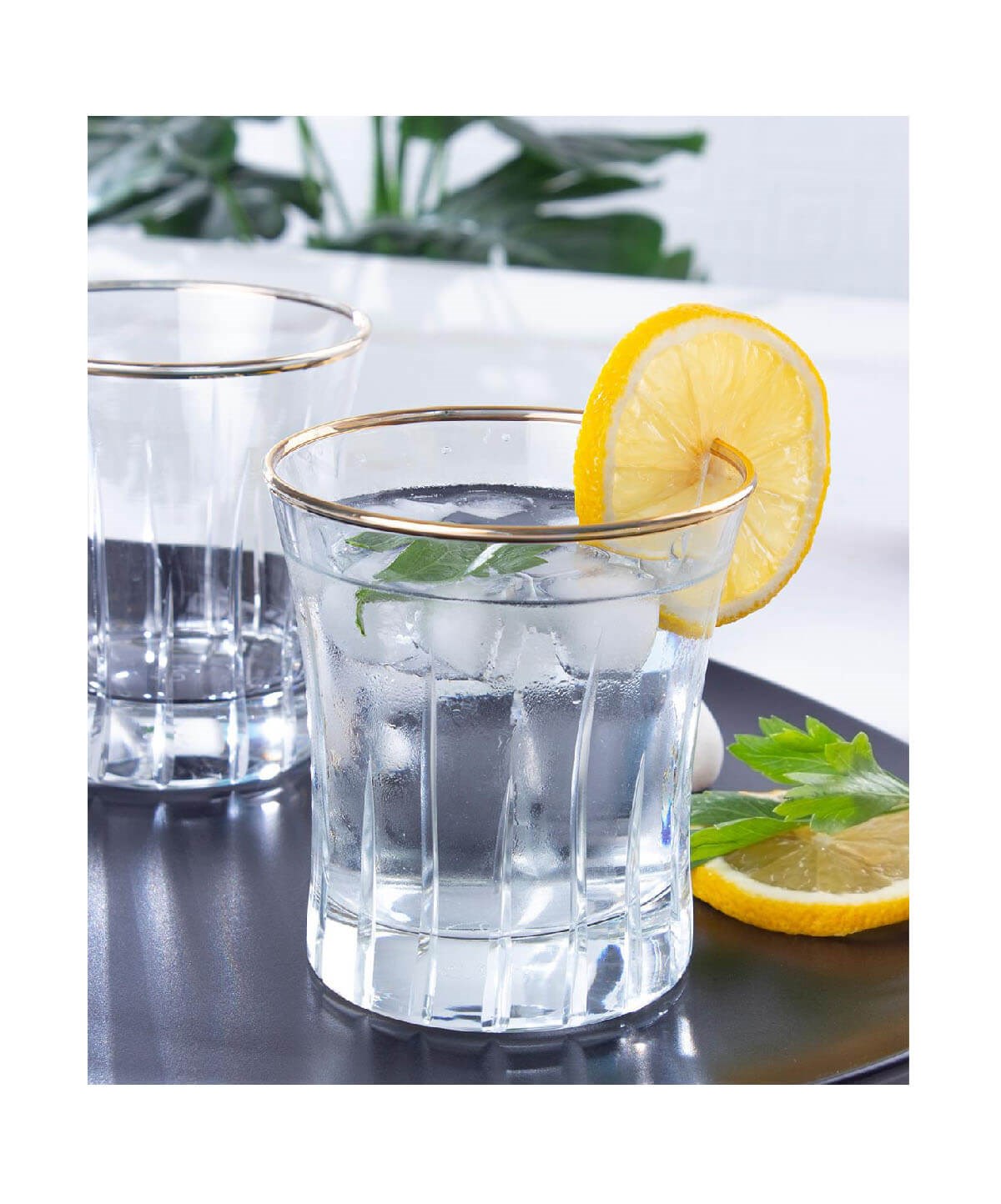 Gülfem 6lı Kesme Cam Meşrubat BardağıAcarBardak