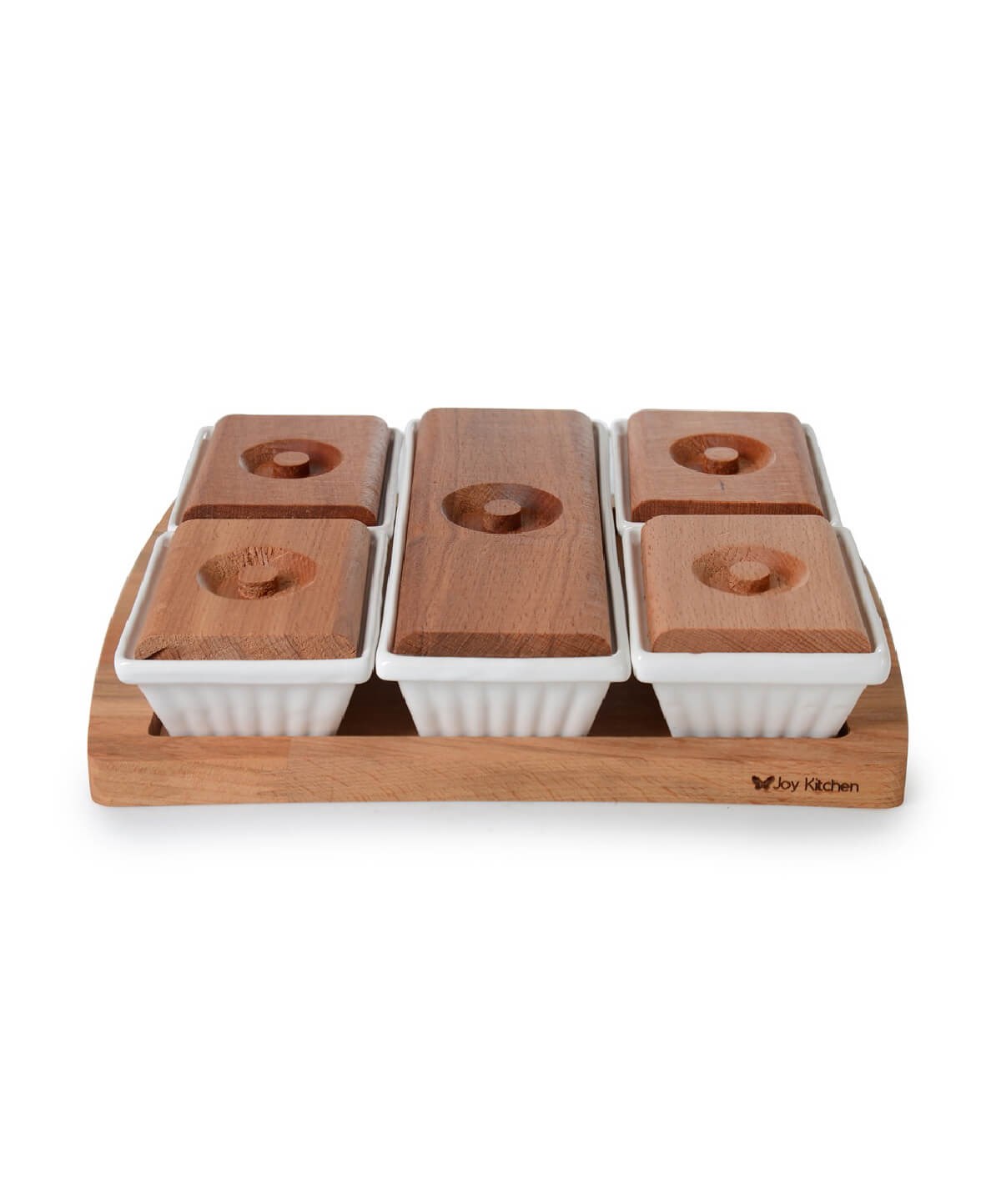 Joy Kitchen Ahşap Tepsili 5'li Kahvaltılık Set UP00645İpek Züccaciye6 Kişilik Kahvaltı Takımı