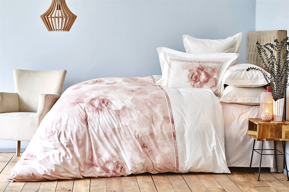 Karaca Home Alita Pudra Rnf Çift Kişilik Nevresim Jakar Pike Takımı