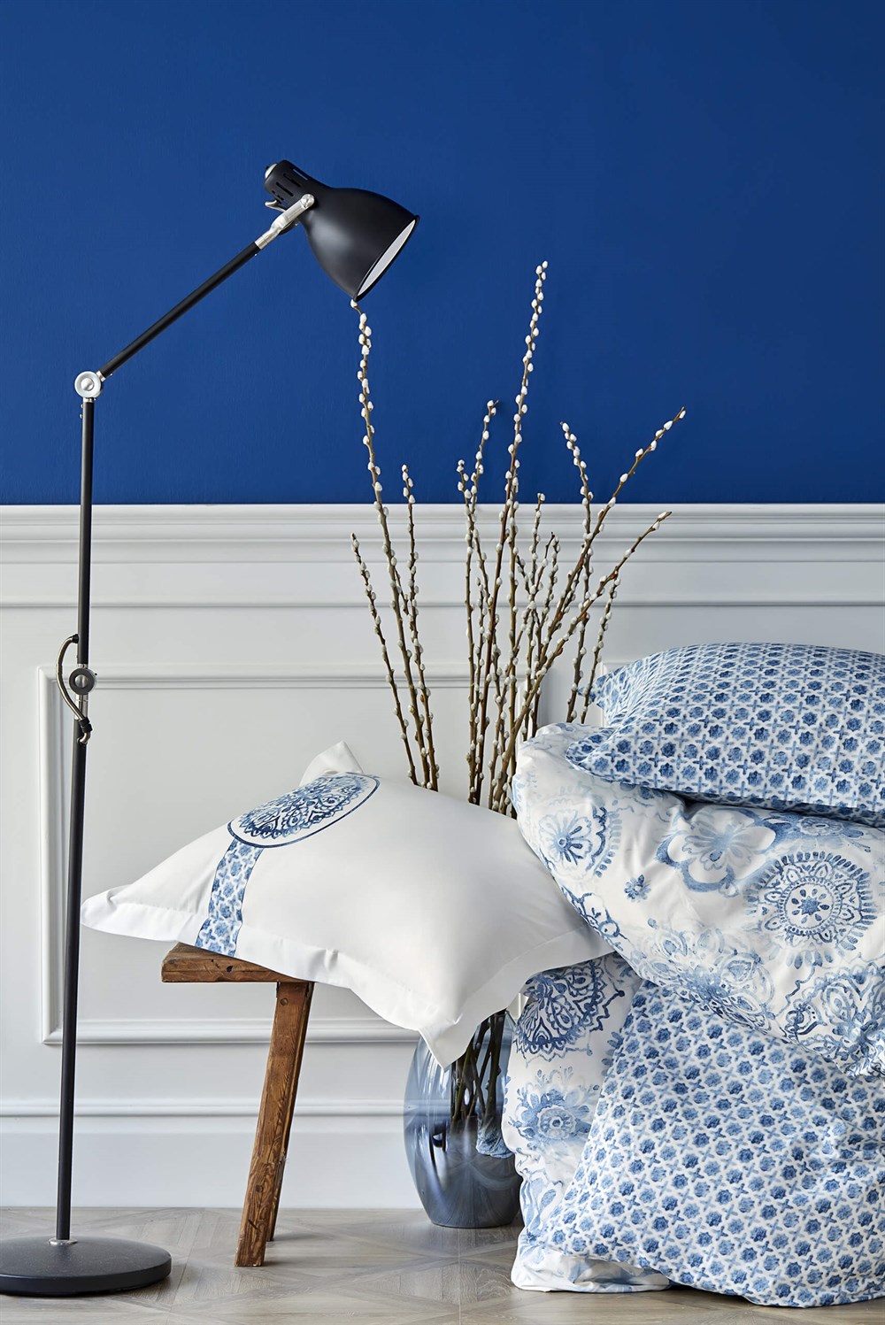 Karaca Home Felinda Mavi Rnf Çift Kişilik Nevresim Takımı