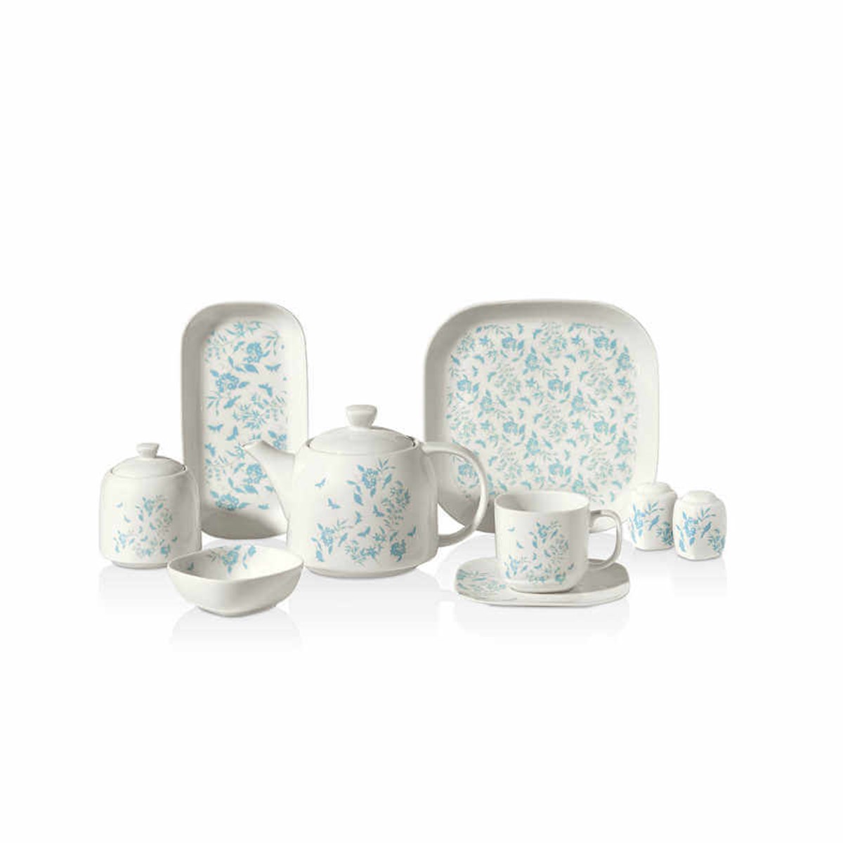 Korkmaz Bone Selection 60 Parça Kare Yemek Takımı A8430Korkmaz12 Kişilik Yemek Takımı