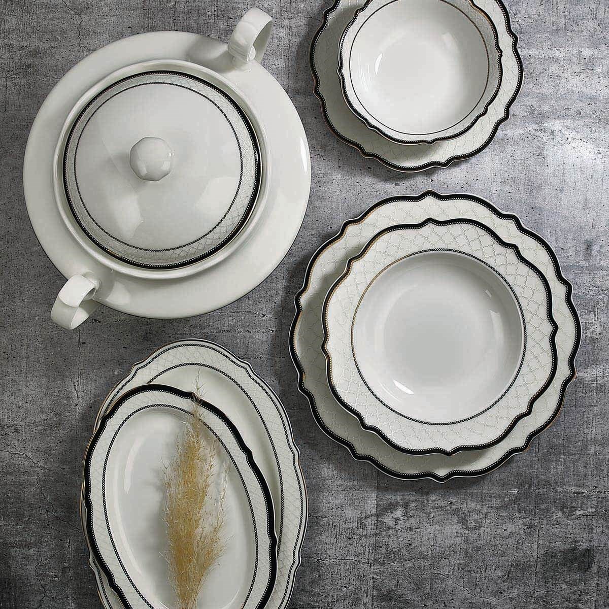 Korkmaz Eliza Collection 60 Parça Yuvarlak Yemek Takımı A8240Korkmaz12 Kişilik Yemek Takımı