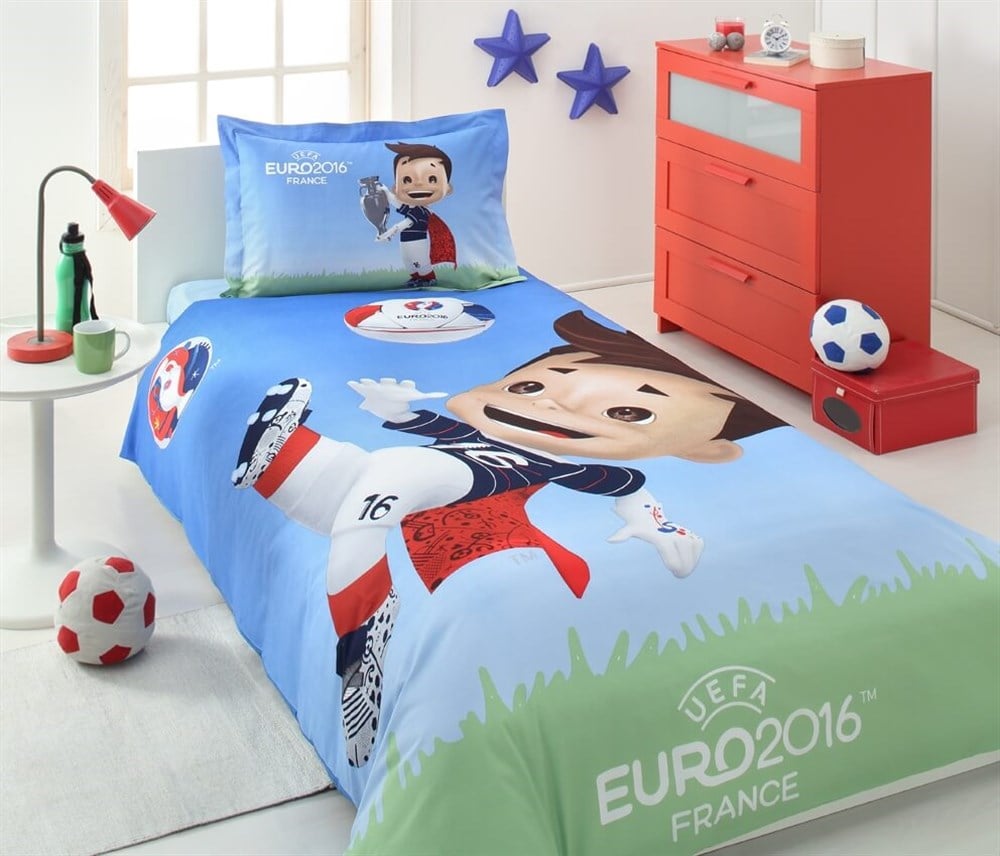 Özdilek Tek Kişilik Mascot Mavi Ranforce Nevresim Takımı