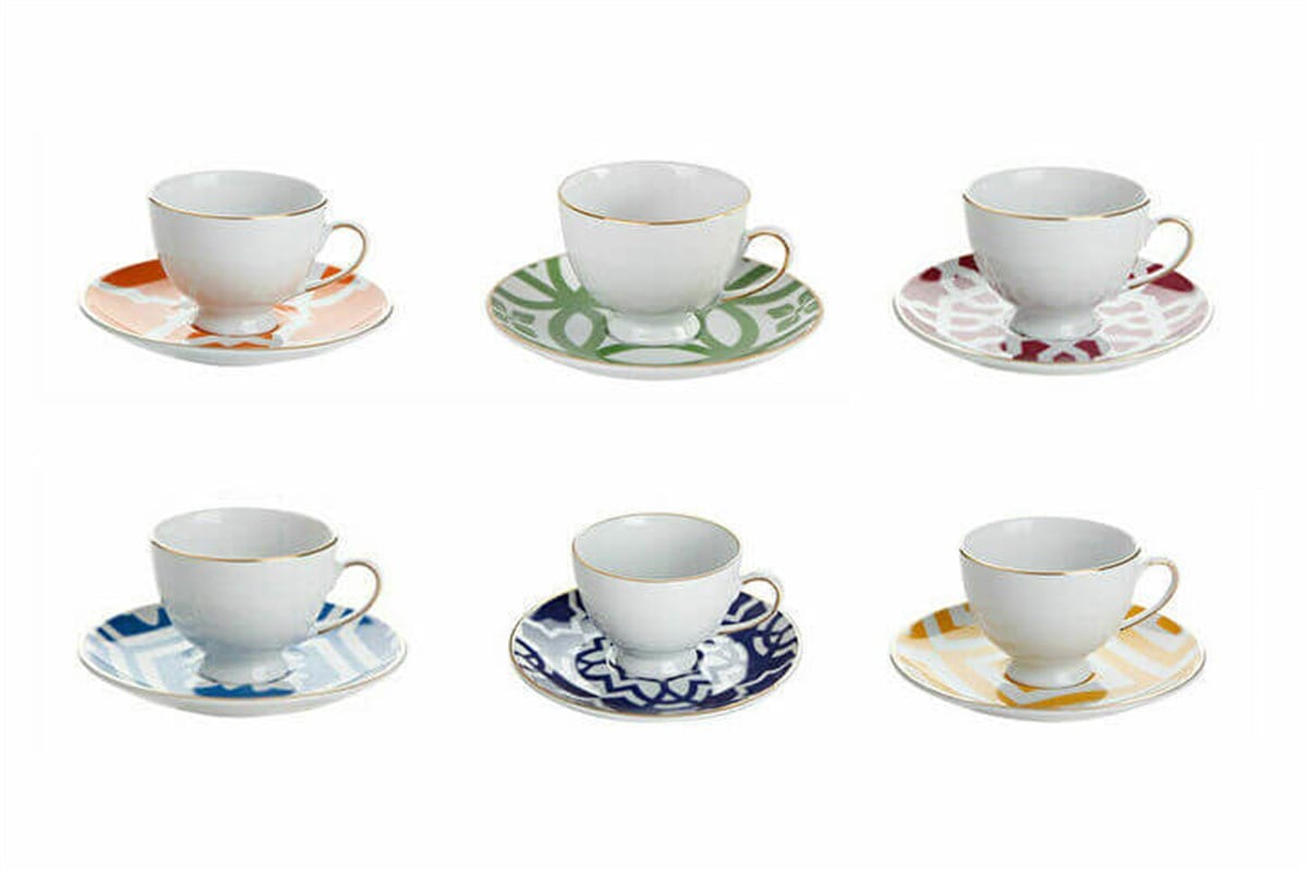 Porland Morocco Karışık Renk Kahve Takımı 12 ParçaPorlandFincan Takımları