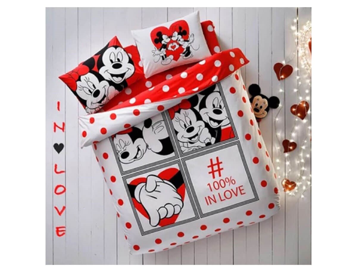 Taç Disney Minnie & Mickey Dotty Çift Kişilik Nevresim Takımı 60204134TaçÇift Kişilik Nevresim
