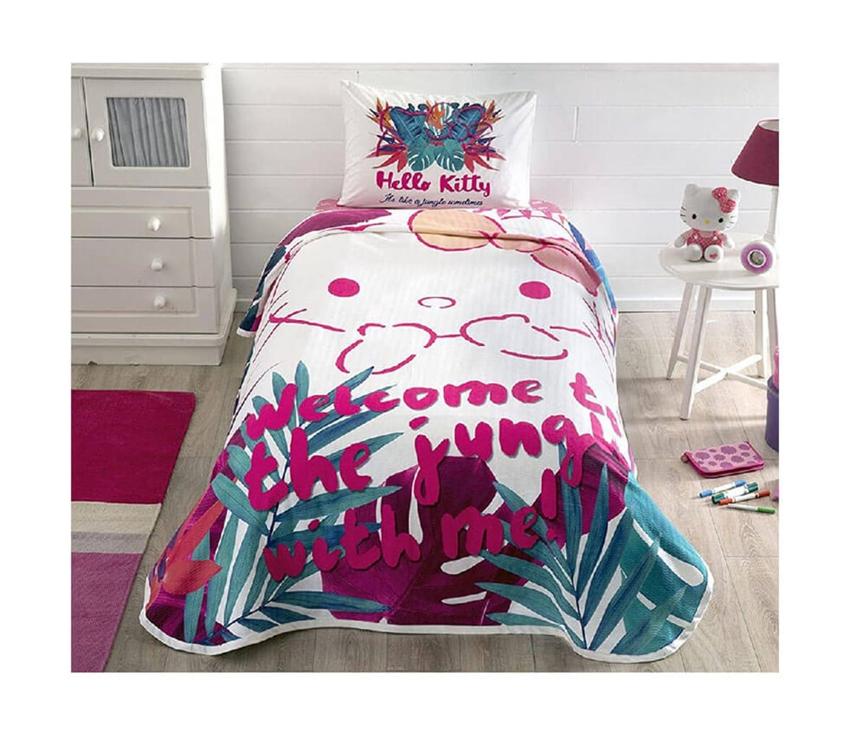 Taç Hello Kitty Jungle Pike TakımıTaçTek Kişilik Pike Takımı