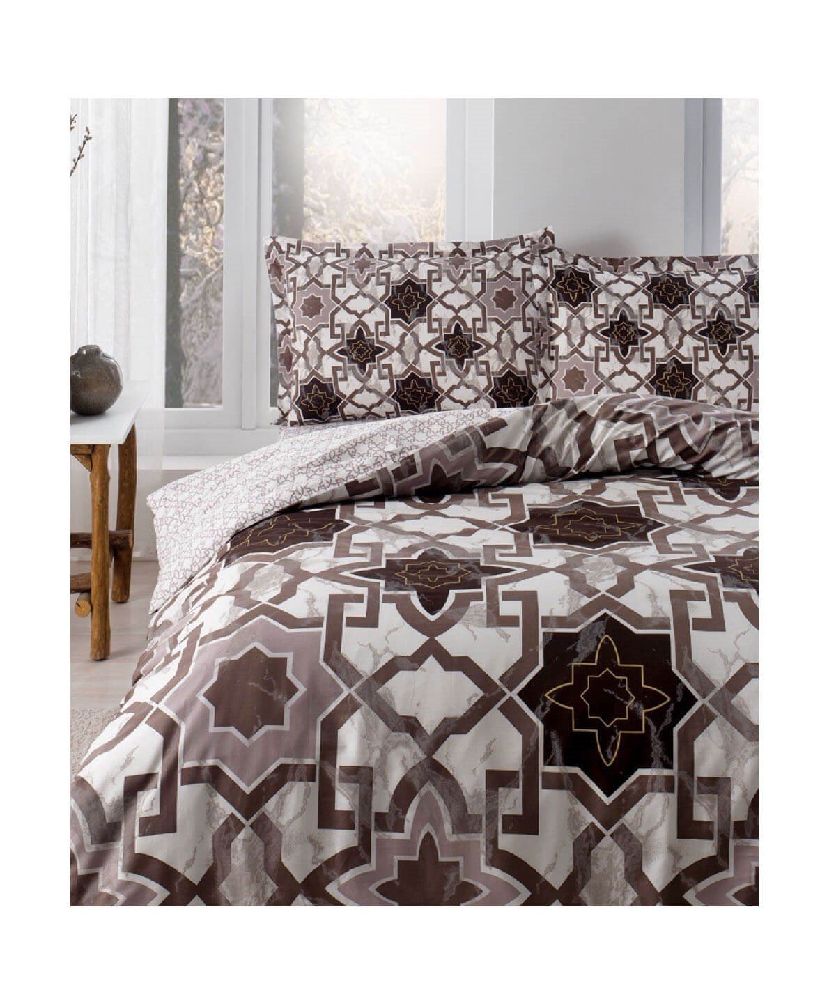 Taç Loretto Çift Kişilik Saten Nevresim TakımıTaçÇift Kişilik Nevresim