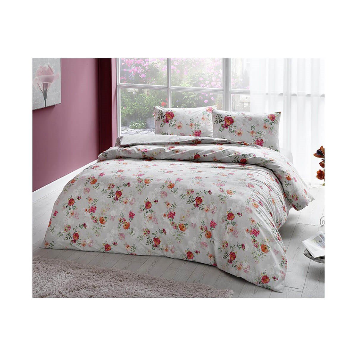 Taç Ranforce Tek Kişilik Nevresim Takımı Carmela V01-Krem 60191052TaçTek Kişilik Nevresim