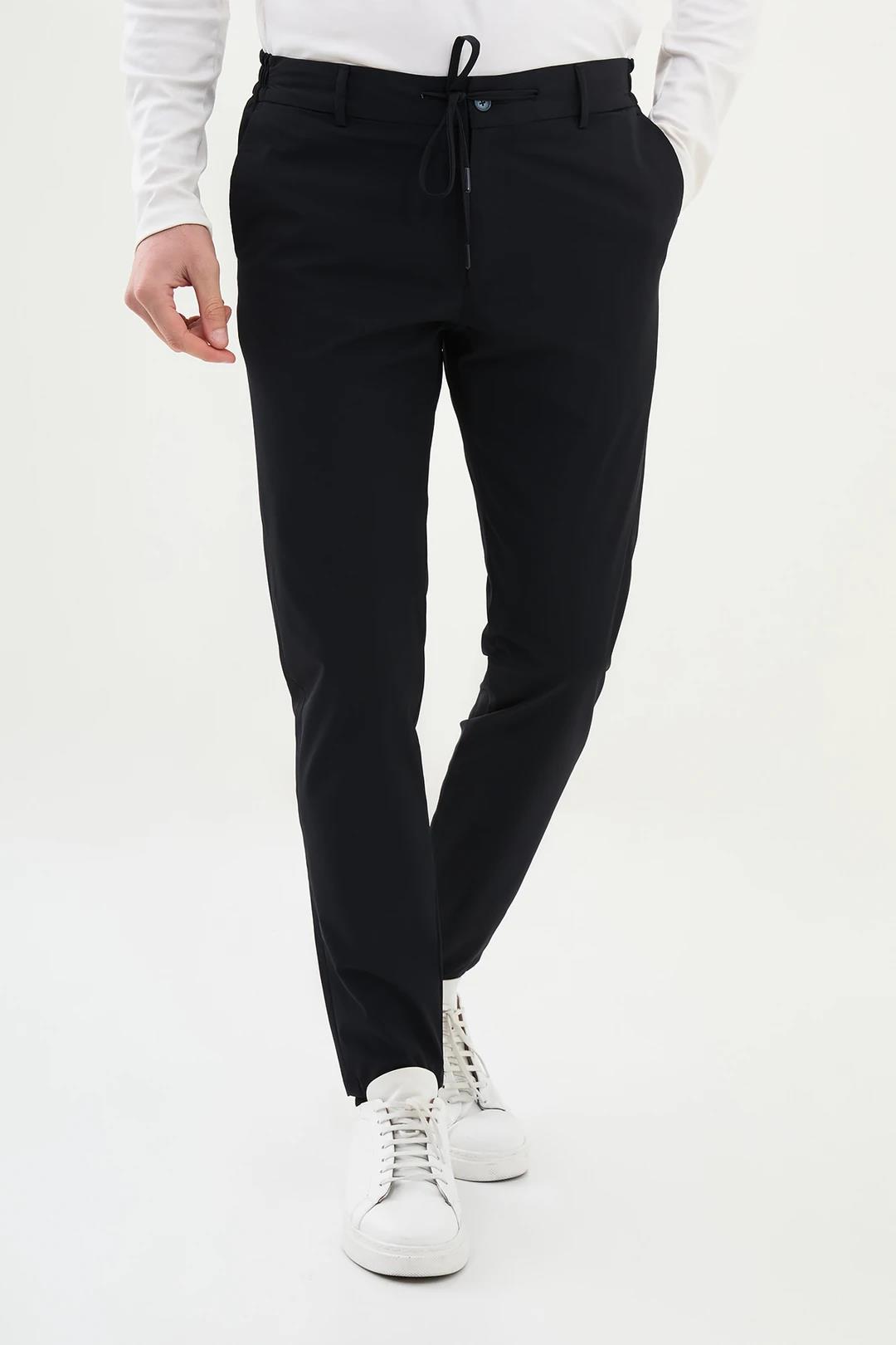 Düz Super Slim Fit Beli Lastikli İpli Erkek Pantolon ürünü ALT GİYİM kategorisinde sizleri bekliyor.