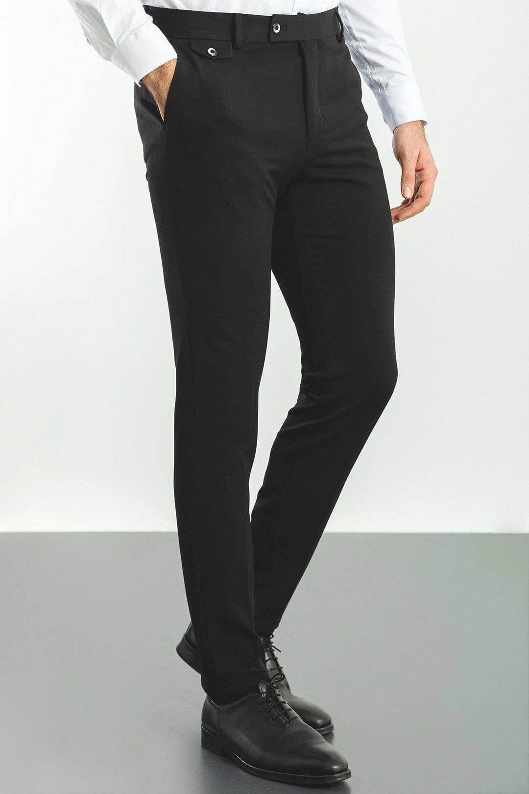 Slim Fit Düğme Detaylı Kumaş Pantolon ürünü ALT GİYİM kategorisinde sizleri bekliyor.