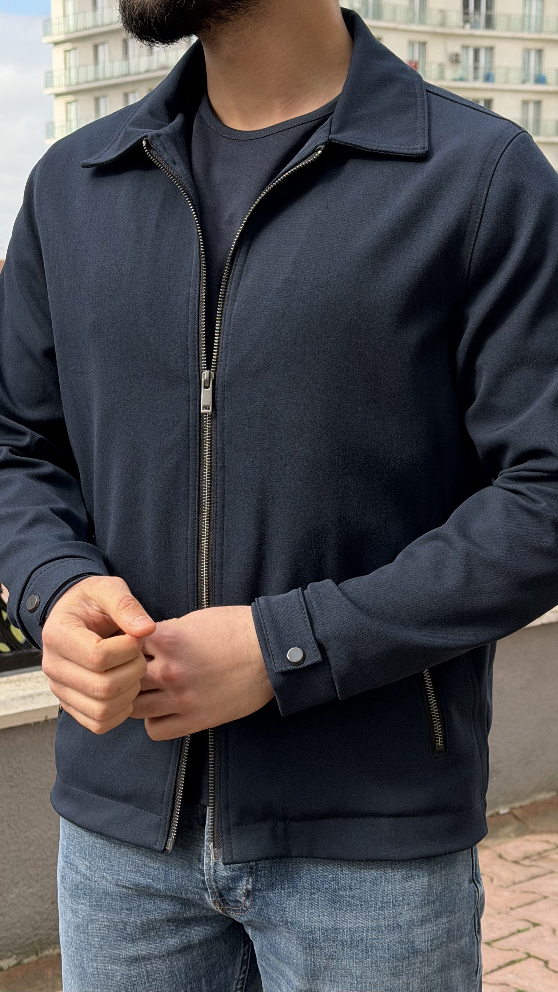 Elite lacivert  Fermuarlı Ceket ürünü THICK JACKET kategorisinde sizleri bekliyor.