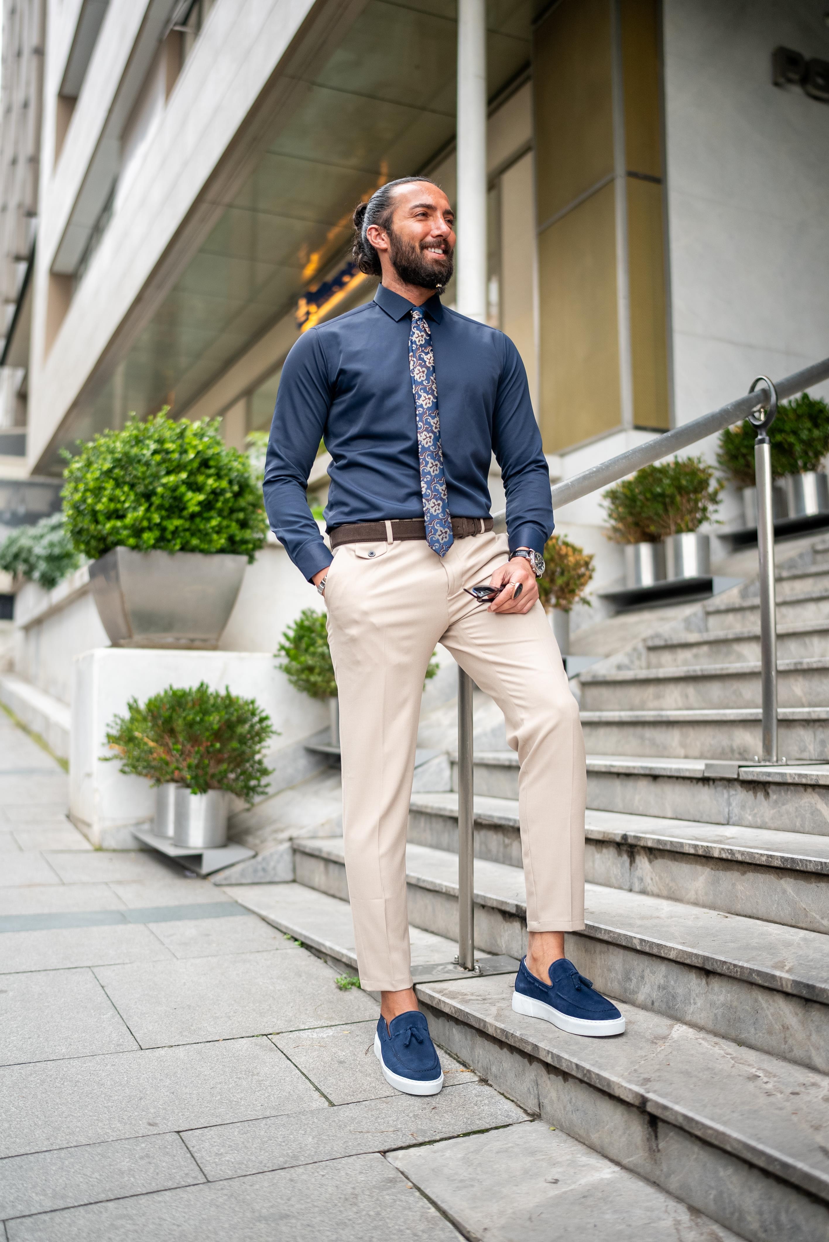 Slim Fit Likralı Kumaş Pantolon Bej ürünü JEANS CLOTHING kategorisinde sizleri bekliyor.