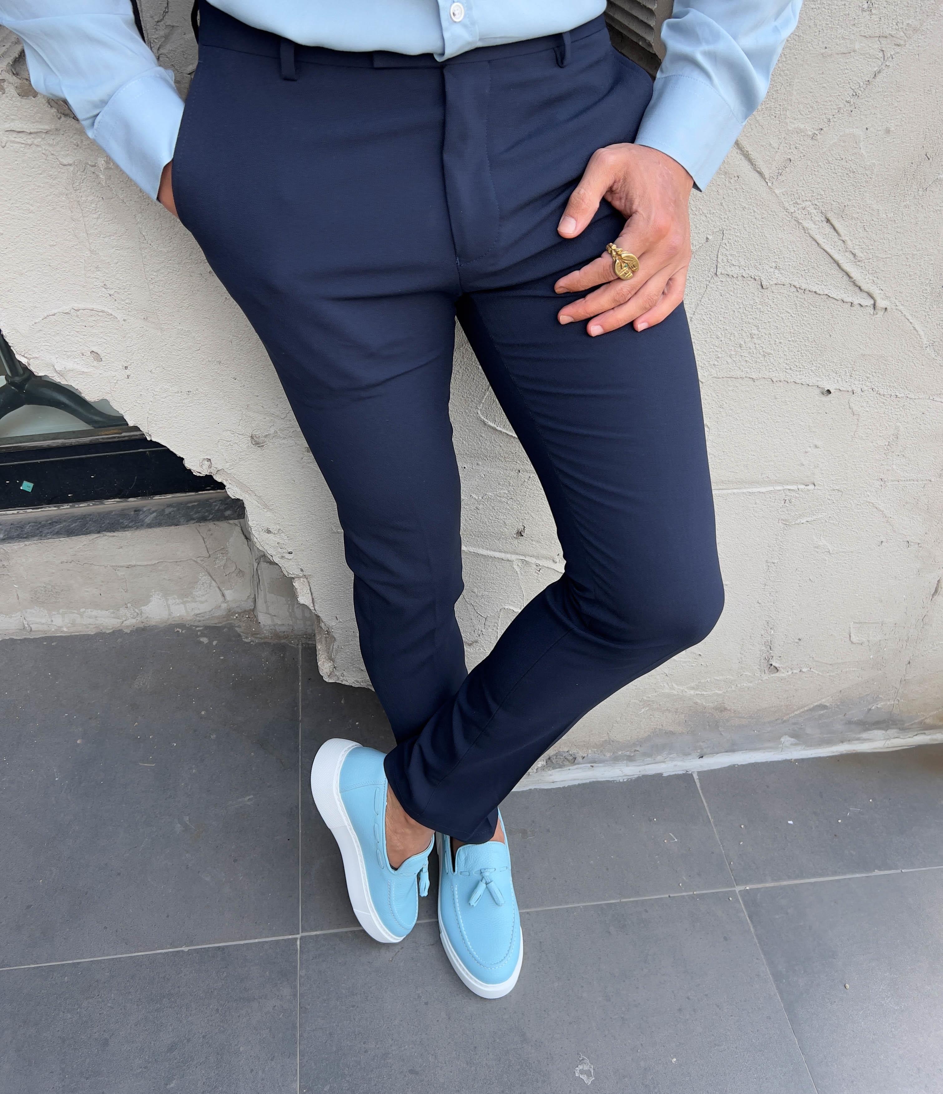 Slim Fit Likralı Kumaş Pantolon Lacivert ürünü JEANS CLOTHING kategorisinde sizleri bekliyor.