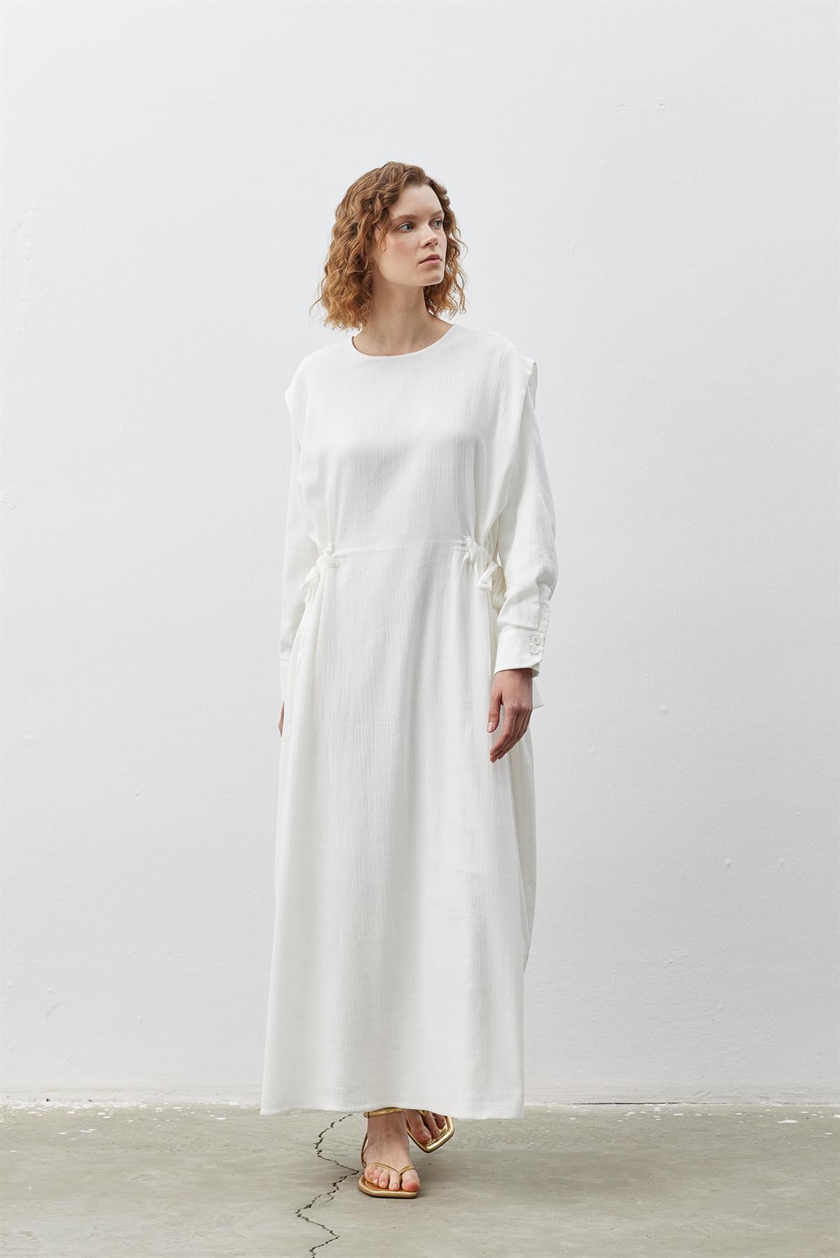 BIRFIL Şile Bezi Beyaz Elbise I Sustainable & Minimal & Timeless