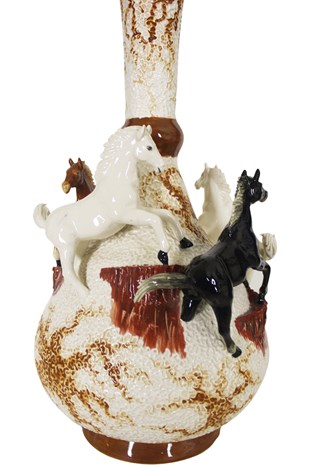 Relief Horse Designed Vase