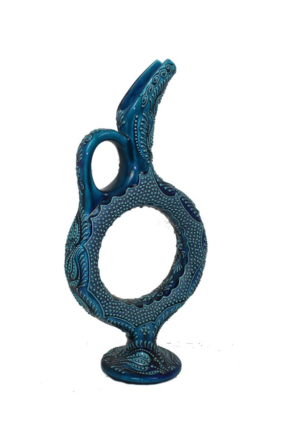 Turquoise Coloured Wine Decanter