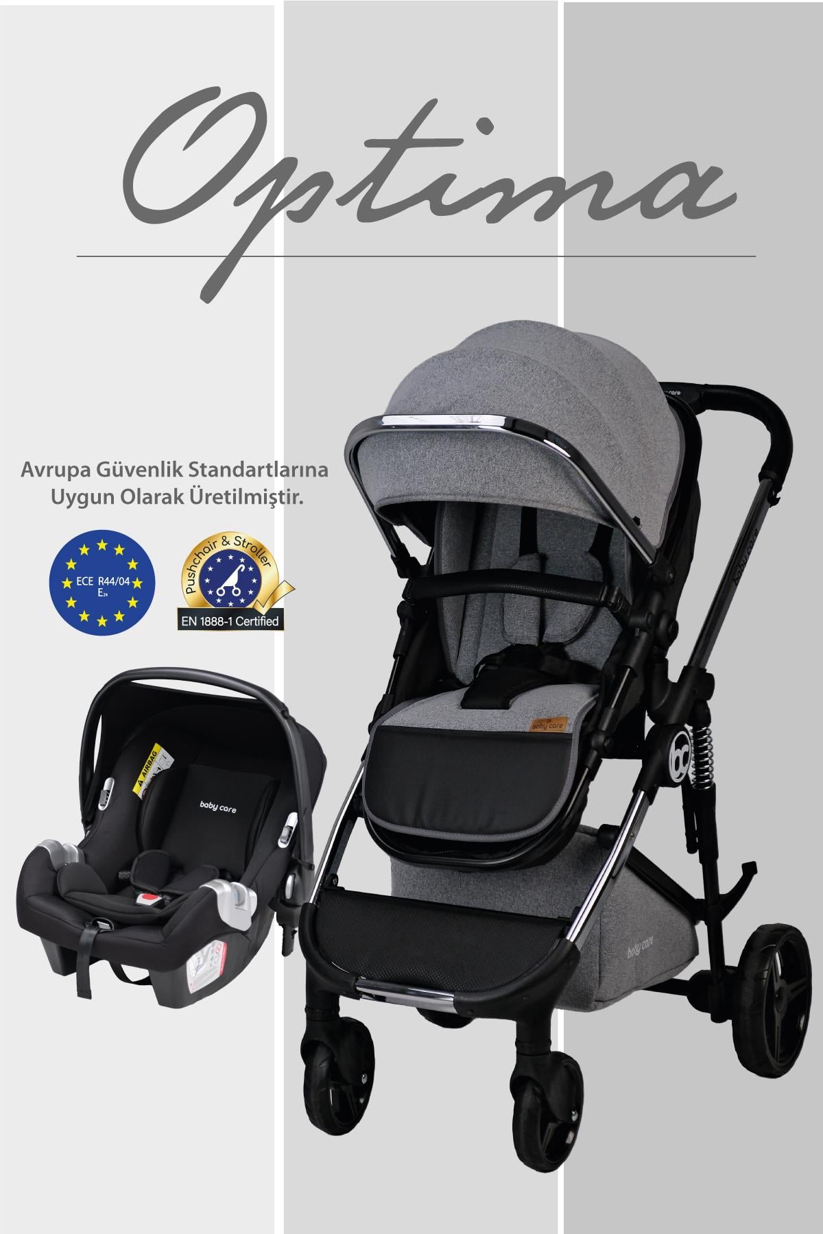 Baby Care Optima Travel Sistem Bebek Arabası-Antrasit