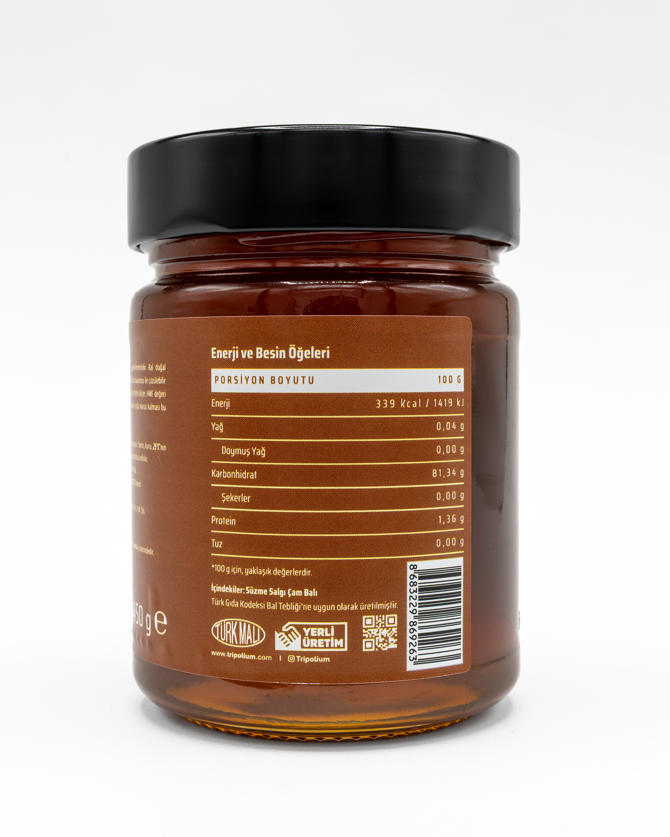 Tripolium Süzme Salgı Çam Balı – 450 g