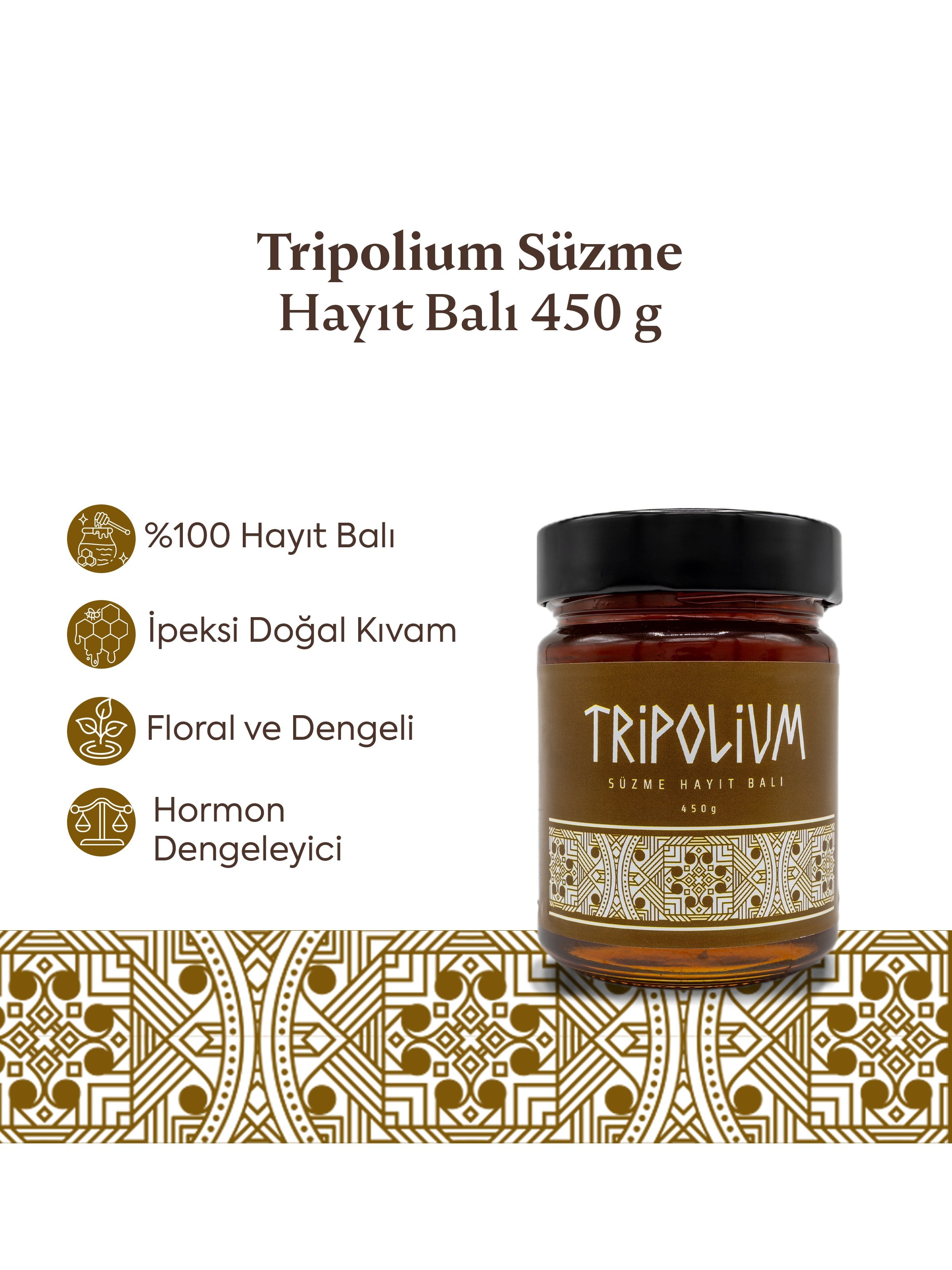 Tripolium Süzme Hayıt Balı – 450 g