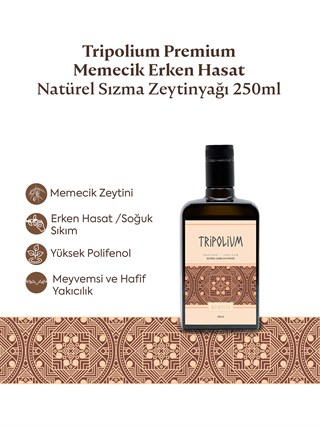 Tripolium Premium Memecik Erken Hasat Natürel Sızma Zeytinyağı – 250 ml