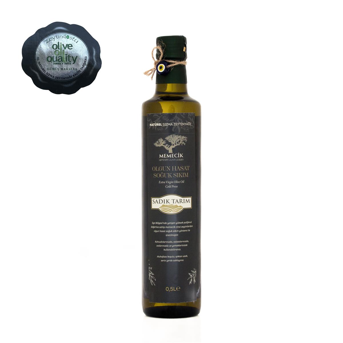 Gümüş Ödüllü Naturel Sızma Olgun Hasat Soğuk Sıkım Zeytinyağı 0,5 L (Cam Şişe) zeytinyağı, çicek balı, bal