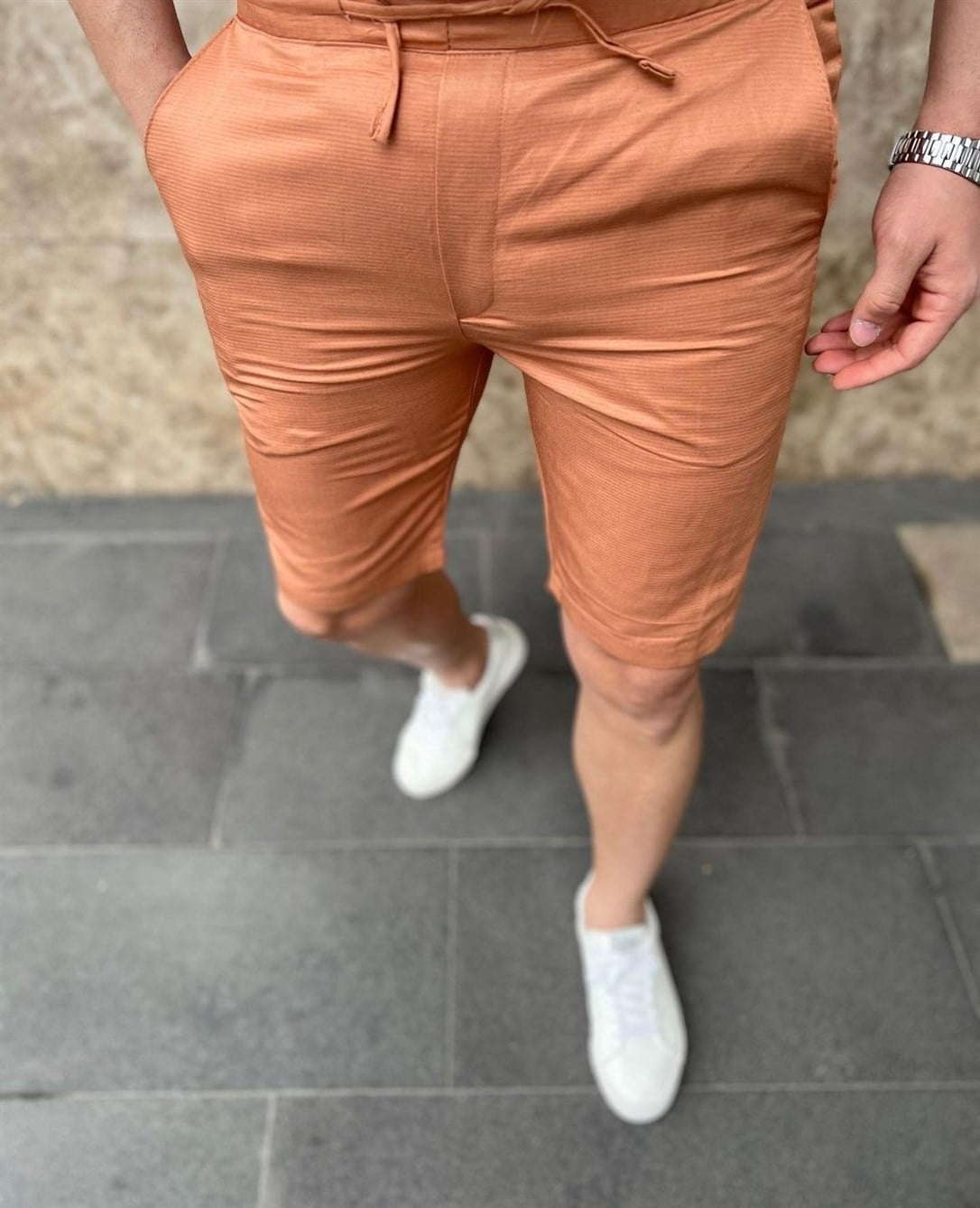 Erkek Jogger Kremit Renk Kısa Pantolon Slim Fit | AgustiniPANTOLONAGUSTİNİPnt1021AGUSTİNİErkek Kremit  Renk Kısa Pantolon Slim Fit | Agustini