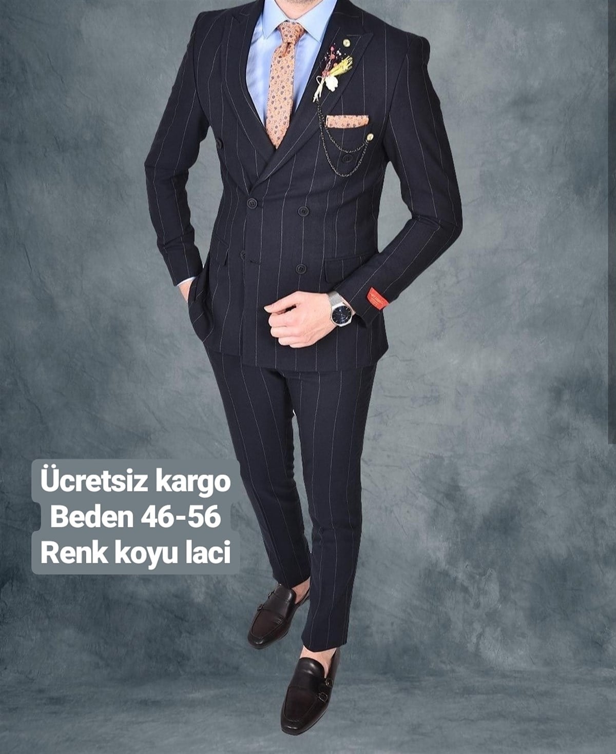 LACİVER,BEYAZ ÇİZGİLİ KRUVAZE TAKIM ELBİSE TK1019-AGUSTİNİKategorisizAGUSTİNİXML