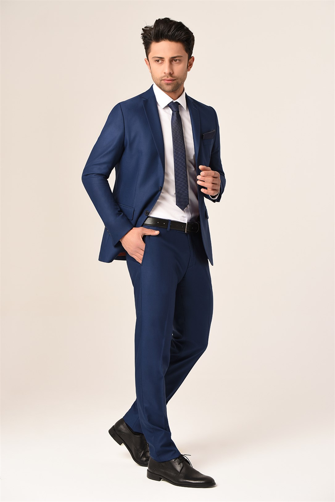 Koyu Mavi Erkek Takım Elbise Slim Fit | Agustini