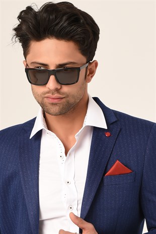 Açık Lacivert,Blazer Tek Ceket Mono Yaka Slim Fit | Agustini